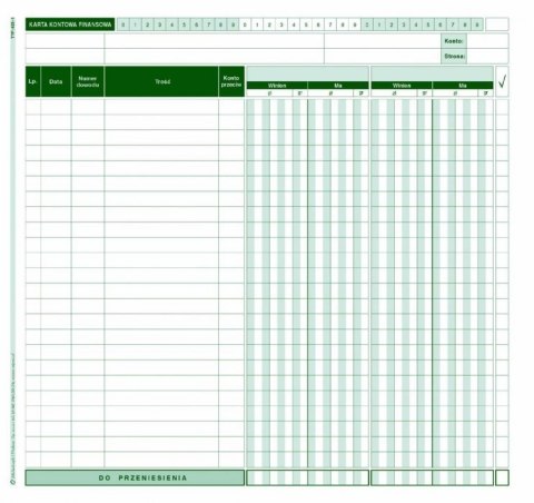 433-2 KF Karta kont.fin.2/3 A4 MICHLCZYK I PROKOP