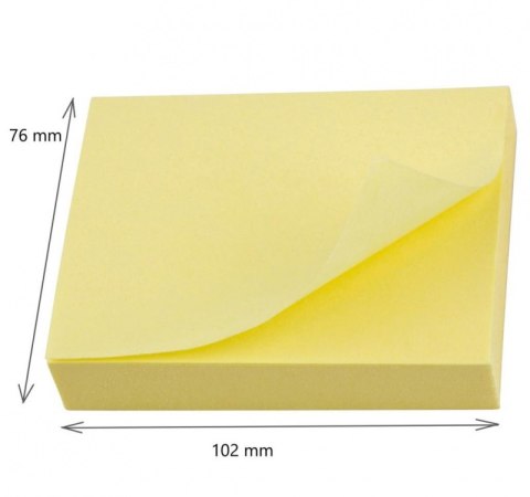 Bloczek samoprzylepny POST-IT (657), 102x76mm, 1x100 kart., żółty (X)