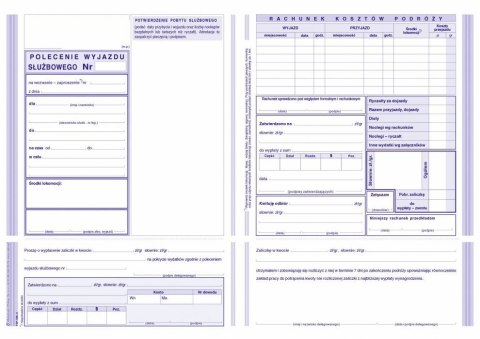 Polecenie wyjazdu służbowego, A5 40 kartek, 10-505-3 DOTTS