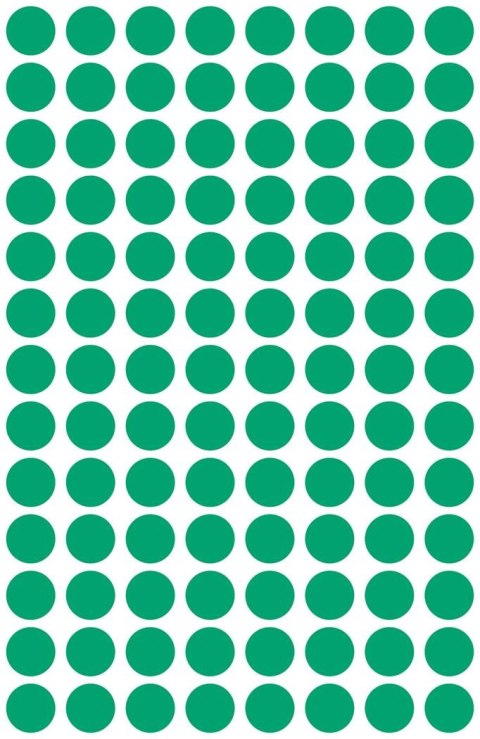 Kółka do zaznaczania zielone 3012 Q8 4ark. trwałe, Avery Zweckform