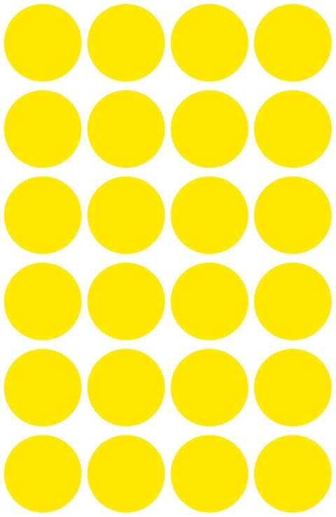 Kółka_do zaznaczania żółte 3598 Q18 4 ark. Usuwalne, Avery Zweckform