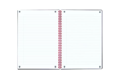 Kołonotatnik A5 70 kartek, linia / tagi, BLACK n RED, OXFORD, 400047655