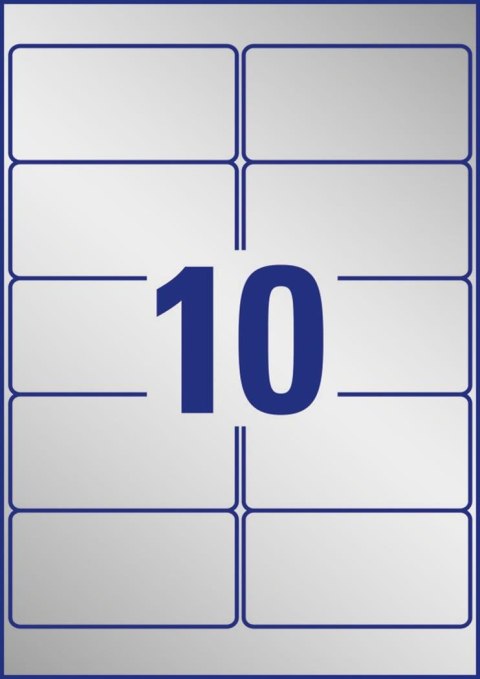 Etykiety znamionowe L6012-20 96 x 50,8 20 ark srebrne, poliestrowe, Avery Zweckform