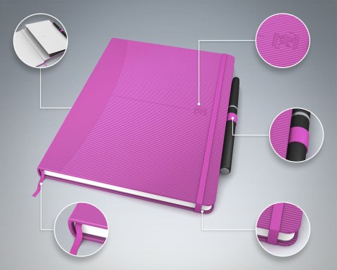 Notatnik_OXFORD SIGNATURE A5 80K 90G linia różowy 100735231 (X)