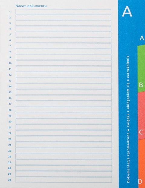 Segregator ringowy do akt osobowych niebieski A4/2R/20mm DONAU 3731011PL-99