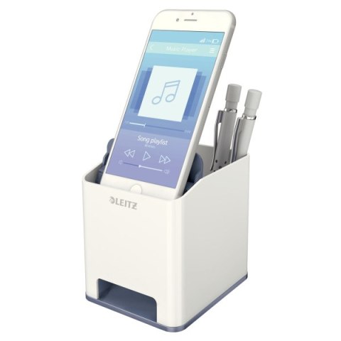 Kubek na długopisy LEITZ WOW biały ze wzmacniaczem dźwięku 53631001