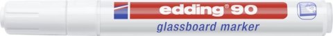 Marker EDDING do tablic szklanych biały 90/049/b ed suchościeralny