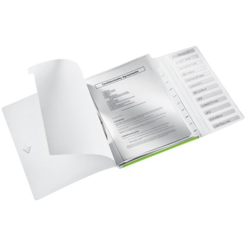 Teczka segregująca 12 przekładek PP Leitz WOW, zielona 46340054