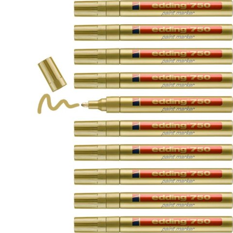 Marker lakierowy 2-4mm 750 złoty EDDING