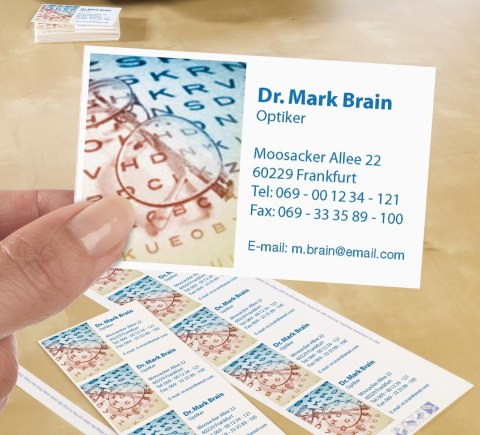 Wizytówki C32014-25 85 x 54 25 ark. z mikroperforacją, 250 szt., 200 g, matowe, białe, Avery Zweckform (X)