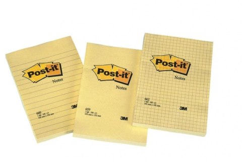 Bloczek 3M POST-IT 662 102x152mm żółte 100k kratka FT510010638