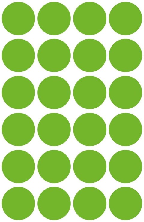 Kółka do zaznaczania zielone 3597 Q18 4 ark Usuwalne, Avery Zweckform