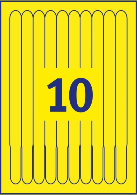 Opaski identyfikacyjne L4001-10 265x18 10 ark. żółte Avery Zweckform (X)