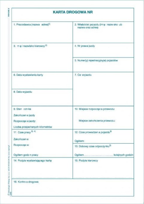 815-3 Nowa KD Karta Drogowa A5 MICHALCZYK I PROKOP