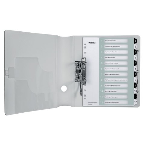 Przekładki plastikowe do nadruku tekstu na kartę, Leitz WOW, 112, biało-czarne 12160000