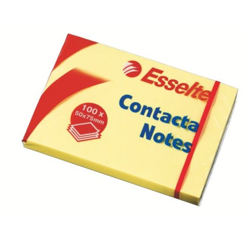 Bloczki_samoprzylepne ESSELTE 75x50mm żółte 100k 83005