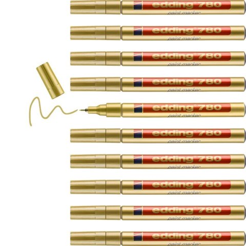 Marker olej.780 0.8 złoty EDIN EDDING okrągła końcówka
