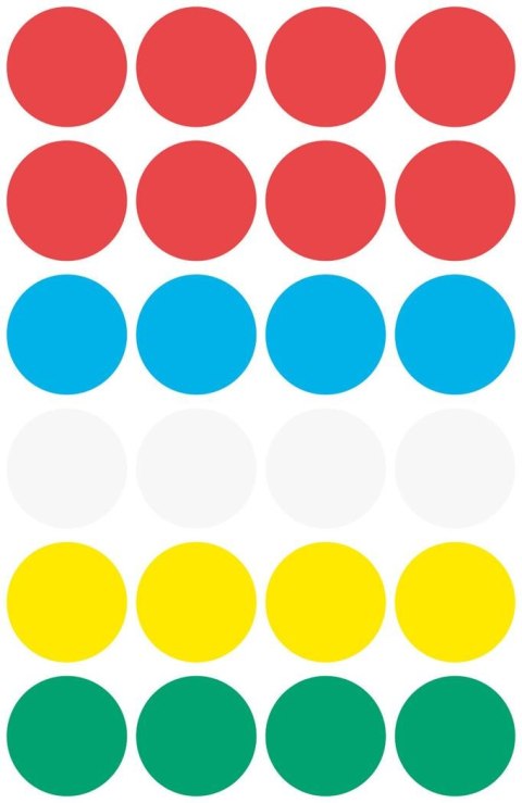 Kółka do zaznaczania mix kolorów 3089 Q18 4ark Avery Zweckform