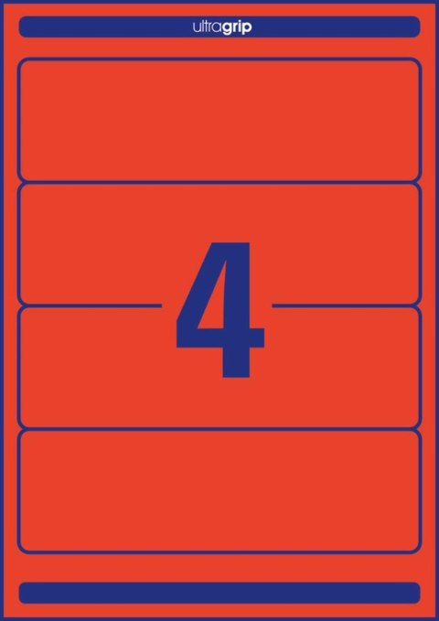 Etykiety na segregatory L4766-20 61 x 192 20 ark czerwone, Avery Zweckform (X)