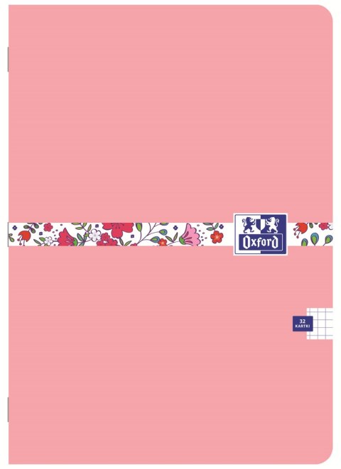 Zeszyt FLORAL A5 32k 90g kratka z marginesem mix 400150841 OXFORD