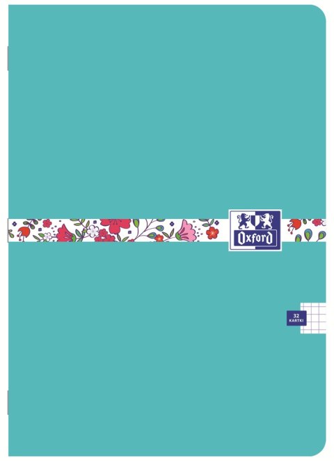 Zeszyt FLORAL A5 32k 90g kratka z marginesem mix 400150841 OXFORD