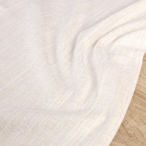 BIEŻNIK EUROFIRANY ZE ZŁOTĄ NICIĄ I KANTĄ ZOJA 40X200 BIAŁY