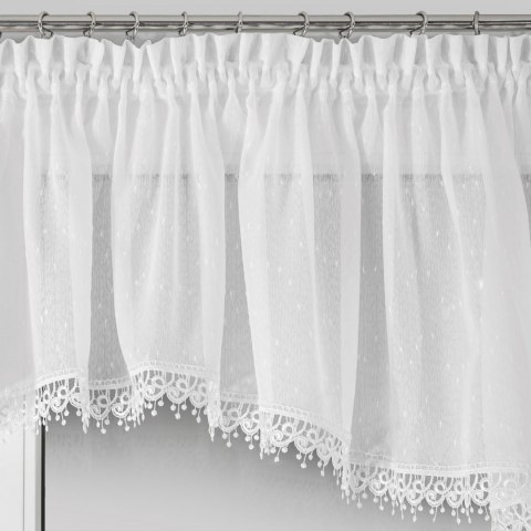 FIRANA FIRANKA GOTOWA EUROFIRANY   DAGMARA-4 400X65 CM BIAŁY