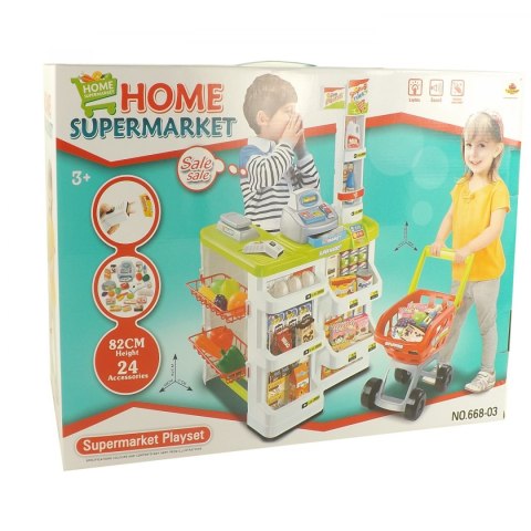 SUPERMARKET SKLEP WÓZEK NA ZAKUPY KASA WAGA 668-03Z