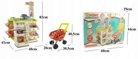 SUPERMARKET SKLEP WÓZEK NA ZAKUPY KASA WAGA 668-03Z