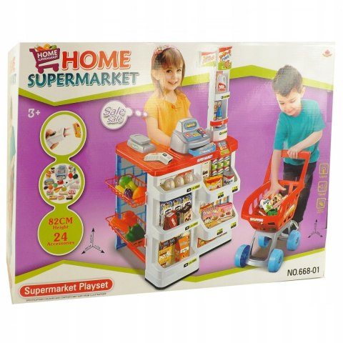 SUPERMARKET SKLEP WÓZEK NA ZAKUPY KASA WAGA 68801C