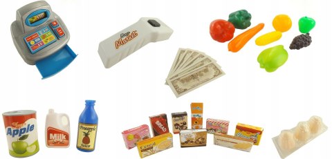 SUPERMARKET SKLEP WÓZEK NA ZAKUPY KASA WAGA 68801C