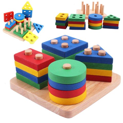 Sorter układanka drewniana figury kolory 1071