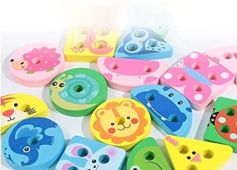 Sorter układanka drewniana zwierzątka figury 1062