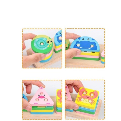 Sorter układanka drewniana zwierzątka figury 1062