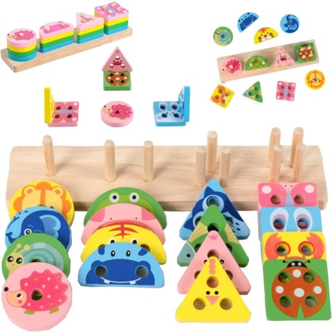 Sorter układanka drewniana zwierzątka figury 1062