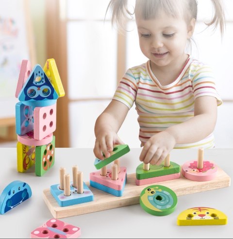 Sorter układanka drewniana zwierzątka figury 1062