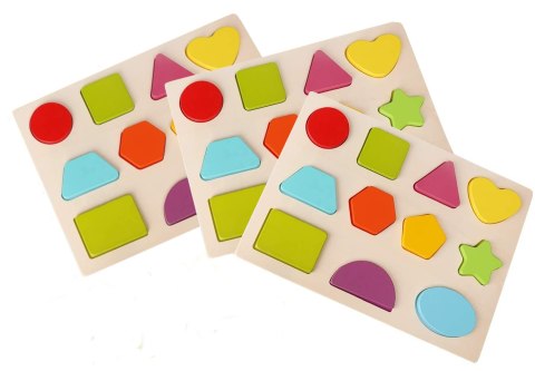 Układanka drewniana sorter klocki figury 1004