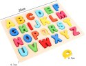 Układanka drewniana sorter klocki litery 1005