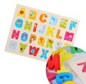 Układanka drewniana sorter klocki litery 1005
