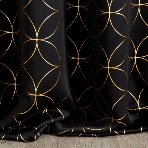 ZASŁONA GOTOWA EUROFIRANY   ABELLA 135X250 CM CZARNY