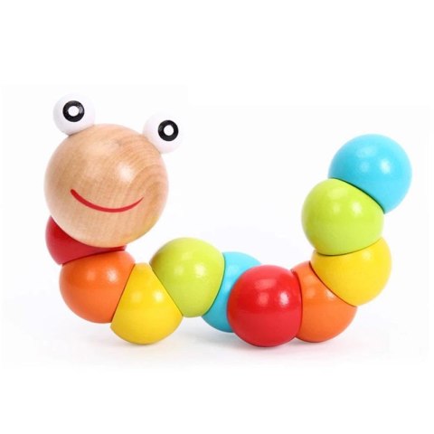 Drewniana giętka gąsienica grzechotka motoryczna GB-1