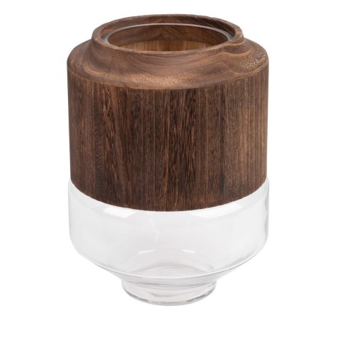 SZKLANY WAZON DEKORACYJNY EUROFIRANY GRACE1 (01) (FI) 22X32 CM BIAŁY