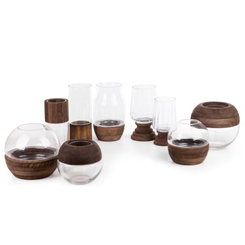 SZKLANY WAZON DEKORACYJNY EUROFIRANY GRACE1 (01) (FI) 22X32 CM BIAŁY