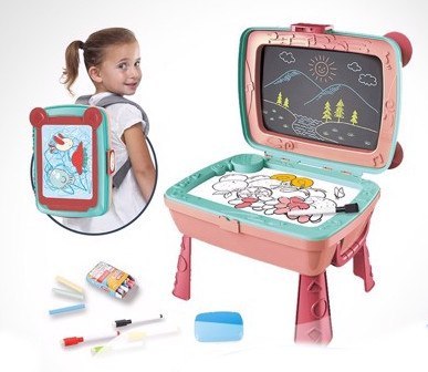 Tablica magnetyczna kredowa plecak stolik 771-1