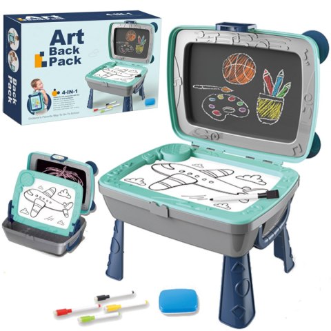 Tablica magnetyczna kredowa plecak stolik 772-1