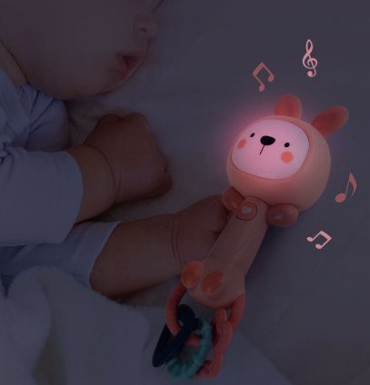 Grzechotka królik melodyjki dźwięk światła BT0242K