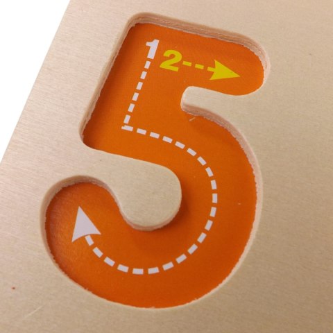 Układanka drewniana sorter klocki cyfry kolor 1003