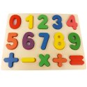 Układanka drewniana sorter klocki cyfry kolor 1003