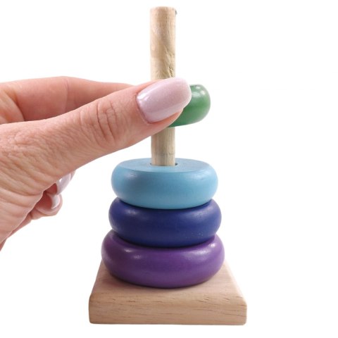 Sorter drewniany tęczowa wieża piramida kolor SC-2