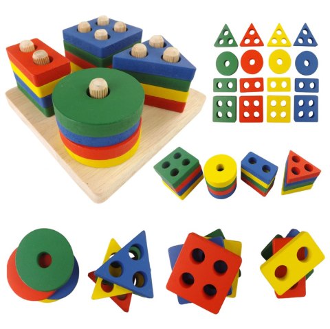 Sorter układanka drewniana figury kolory 1071